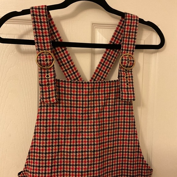 Forever 21 Women's Glen Plaid Overall Dress Size large - Picture 3 of 14